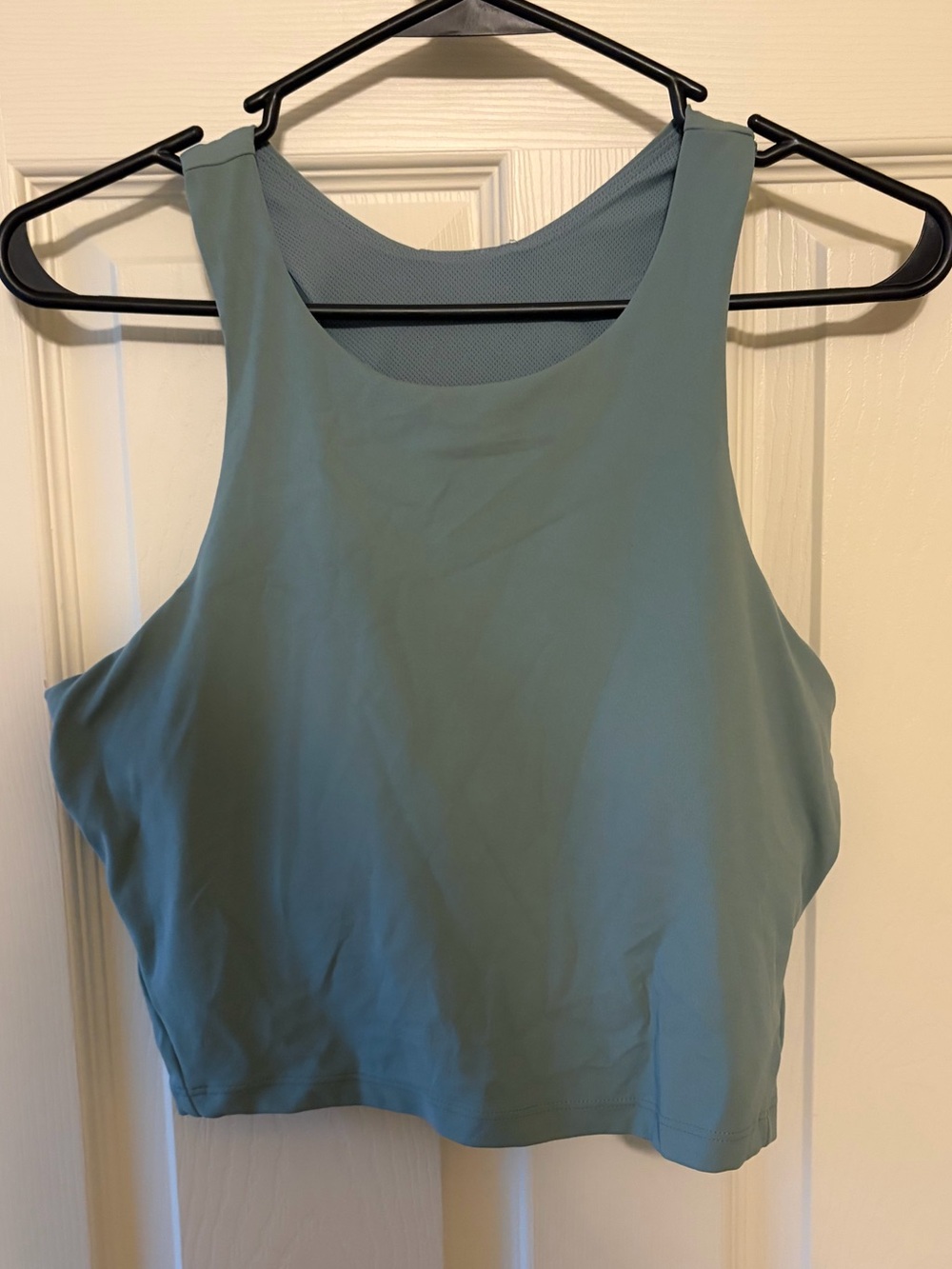 All in Motion High Neck Tank Top with Built in Support Bra Sage Green - Picture 1 of 5